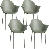 Outsunny tuinstoelen - staal - kunststof - 59L x 55B x 84H cm - groen