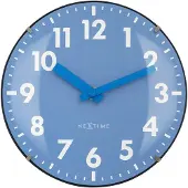 Nextime Duomo Mini – Tafel/Wandklok – 20 cm – Koepelvormig Glas – Blauw – Stil