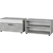 Vicco Berno Woonkamerkasten – 2 delen Beton/Wit