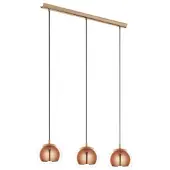 Eglo Hanglamp Rocamar 3-lichts koperbruin