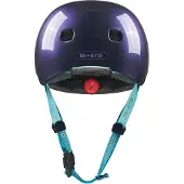 Micro -helm voor buitengebruik met magnetische sluiting en geïntegreerd LED-licht, maat S, Neochrome Blauw