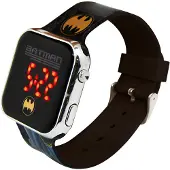 Disney - LED Watch Batman - Kinderhorloge Met LED Display Voor Datum en Tijd - Grijs