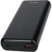 Swissten Powerbank Power Line - 20.000 mAh - USB & USB-C - Geschikt voor o.a. iPhone & Samsung - Zwart