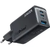 Anker 735 - Voeding - 65 Watt - 5 A - PowerIQ 4.0 - 3 uitgangspunten (USB Type A, 2 x USB-C) - Zwart