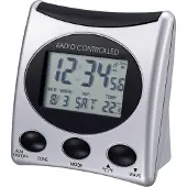 Technoline TL WT221 - Radio gestuurde wekker - Datum en temperatuur weergave - snooze en licht functie - Zilverkleurig