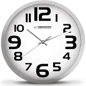 Esperanza EHC013W Wall Clock - Zurich - Black Quartz clock Oval Black, White