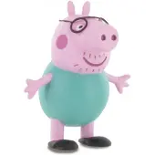 BG Games Comansi speelfiguur Peppa Pig: Daddy Pig 6 cm roze