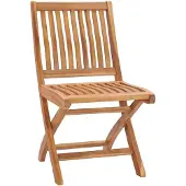 vidaXL Tuinstoelen 2 st inklapbaar massief teakhout