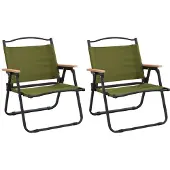 vidaXL Campingstoelen 2 st 54x43x59 cm oxford stof groen