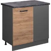 Vicco R-Line Hoekkast – 86 cm, WB Antraciet Krachtige eik goud