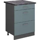 Vicco R-Line Keukenonderkast – 60 cm met laden, WB Antraciet Blauw-grijs