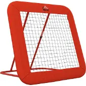 HOMCOM voetbal rebounder, inklapbaar voetbal trainingsapparaat met beschermrand, pennen, 5-voudig in hoogte verstelbare reboundwand met net