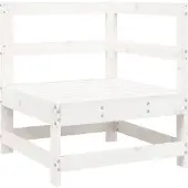 vidaXL Tuinhoekbank massief grenenhout wit
