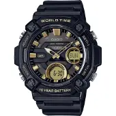 Casio herenhorloge, zwart, model AEQ-120W-9AVEF