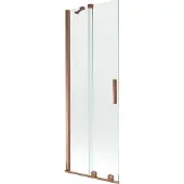 Mexen Velar badwand 2-delig schuifbaar 75 x 150 , transparant, roségoud - 896-075-000-01-60