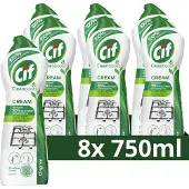 Cif - Cleanboost Schuurmiddel - 100% Natuurlijke bestanddelen - 101 oppervlakken - 8 x 750 ml