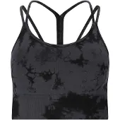Athlecia - Women's Theresa Tie Dye Seamless Bra - Sportbeha S/M, zwart/grijs