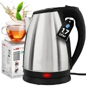 Clatronic WKS 3830 Waterkoker BPA-vrij Aantal/Volume: 1.7 l RVS, Zwart