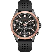Police Analoog horloge zwart