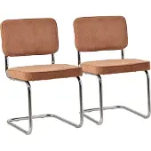 Happy Garden Set van 2 MARIA terracotta corduroy sledestoelen