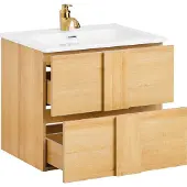 SoBuy BZR172-N Meuble Lavabo Céramique 2 Tiroirs