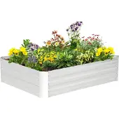 Outsunny Bouwen aanplant grond pallet deksel pallet frame cover antraciet cortenstaal kas dak grijs koude frame frame kit verhoogde bedden bevestiging patio kruidenplanter verhoogd bed metalen tuin voor