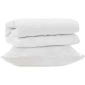 vidaXL Beddengoedset met kussens, 2 stuks, wit, microvezel