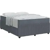 vidaXL Bedframe Donkergrijs 160 x 200 cm Stof
