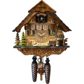 Engstler - 453_Q - Koekoeksklok - Kwarts - Notenhout - 25 cm