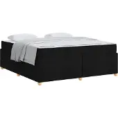 vidaXL Bedframe met matras Zwart 180 x 200 cm Stof