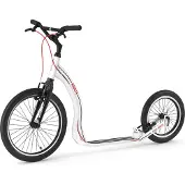 Yedoo Rodstr Alloy driewieler - voor volwassenen en tieners, tot 150 kg, met luchtbanden 20/16 en verstelbaar stuur. Wit