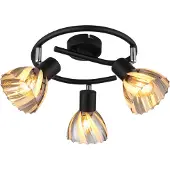 Globo Lighting - spot - ZACHERY - zwart - glas - Ø 46cm - E14 - 54315S-3