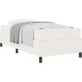 vidaXL Bedframe met matras Crème 90 x 200 cm Stof