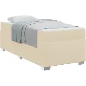 vidaXL Bedframe met matras Crème 80 x 200 cm Stof
