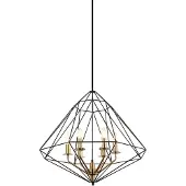 ITALUX Maresmo Zwarte Hanglamp Kooi Stijl - 6xE14