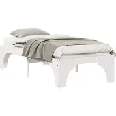 vidaXL Bedframe Wit 90 x 190 cm Massief grenenhout