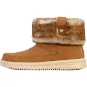 HEY DUDE Camden Cuff Classic Cozy Polyester Dames Cognac Winter Enkellaarzen