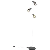 TRIO Vloerlamp Cadiz 3-lichts smoke glas