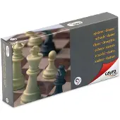 Cayro Schaken en Dammen Magnetisch Middelgroot - 2-in-1 Opvouwbaar Reisformaat - Speelbord 24x24 cm - 48 Magnetische Stukken - 2 Spelers - Vanaf 7 Jaar - Collection