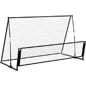 vidaXL Voetbalrebounder/voetbaldoel 2-in-1 202x104x120 cm staal