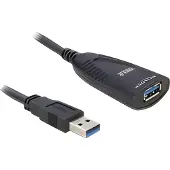DeLOCK actieve USB naar USB verlengkabel - USB3.0 - tot 0,9A - 5 meter