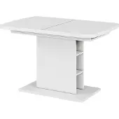 Vicco Eettafel Fenaro Wit 120-160 x 80 cm met open compartimenten, Model 56486