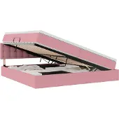 vidaXL Opbergbed met hoofdeinde Roze 200 x 200 cm Fluweel