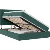 vidaXL Opslag bed met matras Donkergroen 140 x 200 cm Fluweel