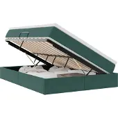 vidaXL Opbergbed met matras Donkergroen 140 x 200 cm Fluweel