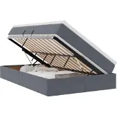 vidaXL Opbergbed met matras Donkergrijs 120 x 200 cm Fluweel