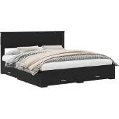 vidaXL Bedframe met lade Zwart Eiken 180 x 200 cm Bewerkt hout