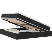 vidaXL Opbergbed met matras met opslag Zwart 180 x 200 cm Fluweel