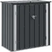 vidaXL Tuinopslagdoos, zwart, 101,5 x 57 x 100,5 cm, staal