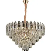 Toolight Hanglamp Met Kristallen G057-cp 50cm Gold